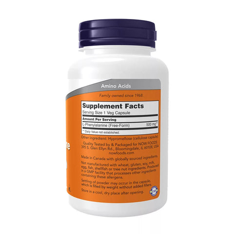 L-Phenylalanine 500 mg (120 Veg Capsules)