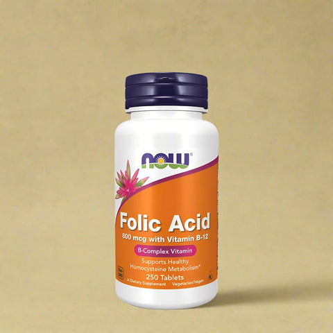 Folic Acid 800mcg + B-12 25mcg (250 Tablets)