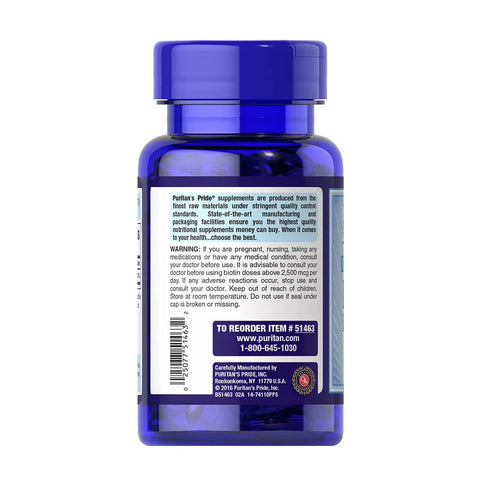 Biotin 10,000 mcg (50 Softgels)