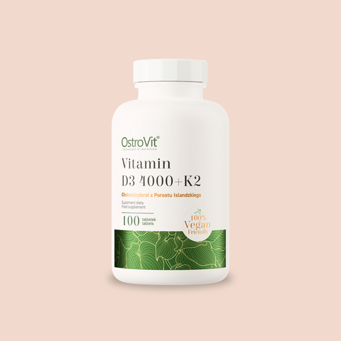Vitamin D3 4000 IU + K2 VEGE (100 Capsules)