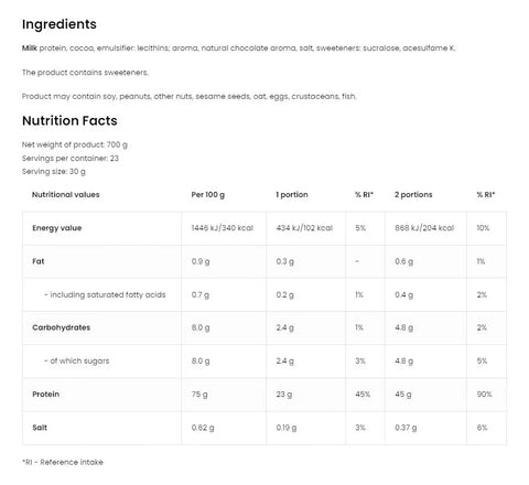 Micellar Casein Protein (700 g, Chocolate)