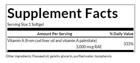 Vitamin A (250 Softgels)