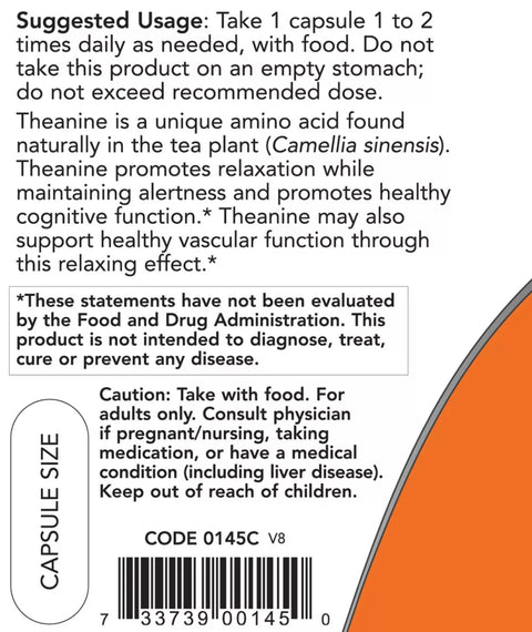 L-Theanine 100MG (90 Veg Capsules)