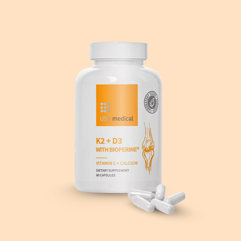Ιατρική K2+D3 ΗΠΑ με Bioperine (60 κάψουλες)