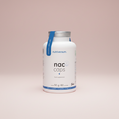 Nutriversum NAC caps supplement bottle on a white background